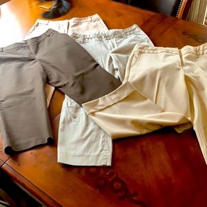 Set of 4 Cropped Pants Loft, Calvin Klein EUC SZ 4